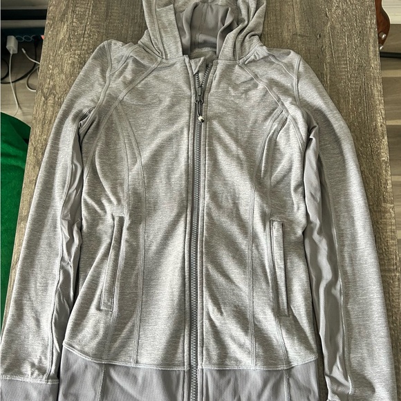 lululemon athletica Women's Light Gray Hooded Sweater - Picture 1 of 2